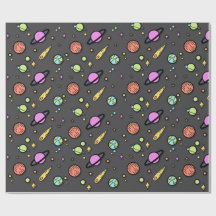 Farbenfrohes Weltraum-Krakelpapier