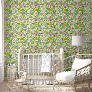 Farbenfrohes Wildblumen-Blumenmuster Tapete