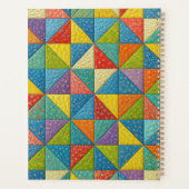 Farbenfrohes Windrad-Quilt-Design Planer (Rückseite)