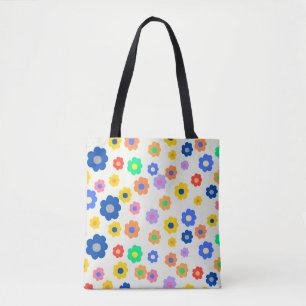 Farbenfrohes Y2K kleines Blumen-Indie-Muster Tasche