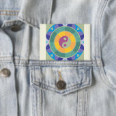 Farbenfrohes Yin-Yang-Muster Button (Insitu)