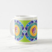 Farbenfrohes Yin-Yang-Muster Kaffeetasse (Vorderseite Links)