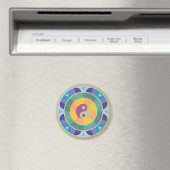 Farbenfrohes Yin-Yang-Muster Magnet (In Situ (Geschirrspüler))