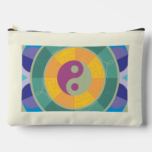 Farbenfrohes Yin-Yang-Muster Zubehörtasche