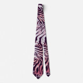 Farbenfrohes Zebra Wildtier-Muster Krawatte (Vorderseite)