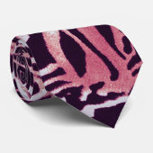 Farbenfrohes Zebra Wildtier-Muster Krawatte (Gerollt)