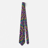 Farbenfrohes Zebra Wildtier-Muster Krawatte (Vorderseite)