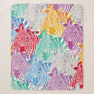 Farbenfrohes Zebro-Muster nahtlos. Wildtier-Textur Sherpadecke