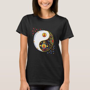 Farbenfrohes Zeichen Symbol tao Yin und Yang Taiji T-Shirt