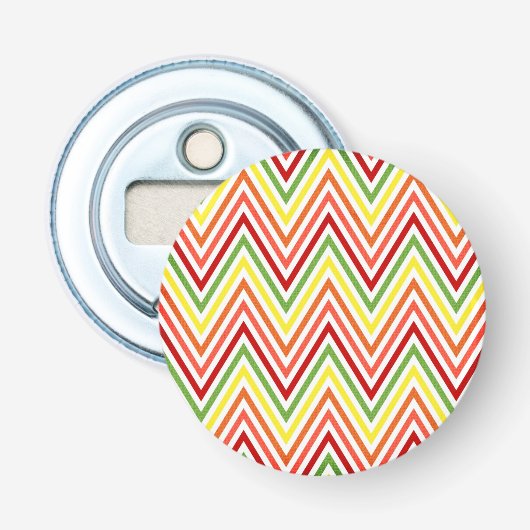 Farbenfrohes Zickzack-Chevron-Muster Flaschenöffner (Vorderseite)