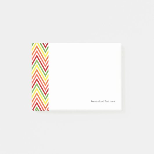 Farbenfrohes Zickzack-Chevron-Muster Post-it Klebezettel (Vorderseite)