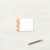 Farbenfrohes Zickzack-Chevron-Muster Post-it Klebezettel (Auf Schreibtisch)