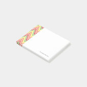 Farbenfrohes Zickzack-Chevron-Muster Post-it Klebezettel (angewinkelt)