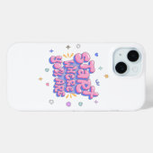 Farbenfrohes Zitat in Blasenlettern Case-Mate iPhone Hülle (Rückseite (Horizontal))