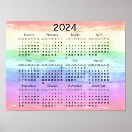 Farbenfrost-Design 2024 Kalender-Poster Poster