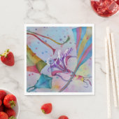 FARBENFUSSFLIEGENDE KITES MONOGRAMM PARTY SERVIETTE (Beispiel)