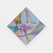FARBENFUSSFLIEGENDE KITES MONOGRAMM PARTY SERVIETTE (Ecke)