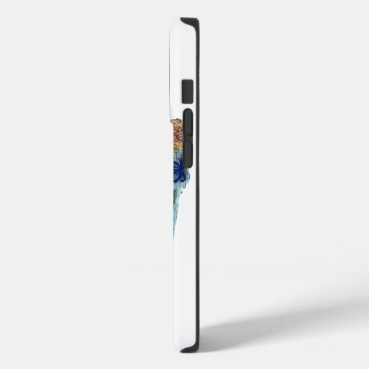 Farbengefährdetes handbemaltes Korallenriff Case-Mate iPhone Hülle (Rückseite / Links)