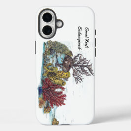Farbengefährdetes handbemaltes Korallenriff iPhone 16 Plus Hülle