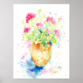 Farbengeran aus Terrakotta Poster (Vorne)