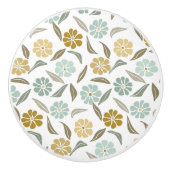 Farbengrün-braun-Retromuster Keramikknauf (Vorderseite)