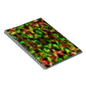 Farbengrün, gelb bis rot mit Federn. Notizblock (Rechte Seite)