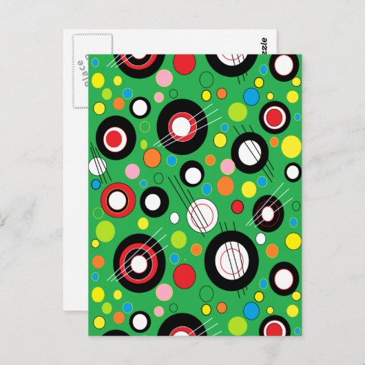 Farbengrün Postkarte (Vorne/Hinten)