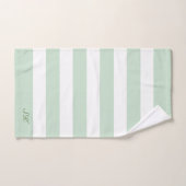 Farbengrün-weiße Streifen Badhandtuch Set (Handtuch)