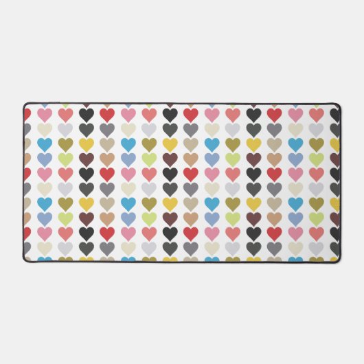 Farbenherzen Schreibtischunterlage (Vorderseite)