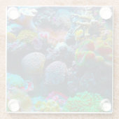 Farbenkoralle Glasuntersetzer (Rückseite)