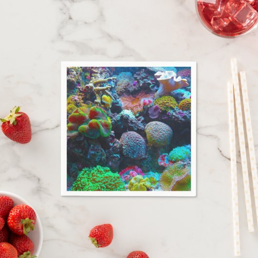 Farbenkoralle Serviette (Beispiel)