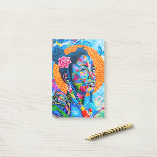 Farbenkunst Post-it Klebezettel (Auf Schreibtisch)