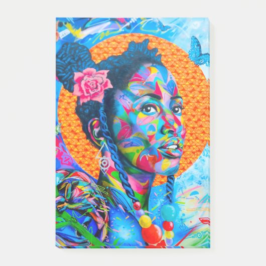 Farbenkunst Post-it Klebezettel (Vorderseite)