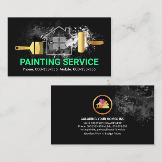 Farbenlackierung Visitenkarte (Vorne/Hinten)