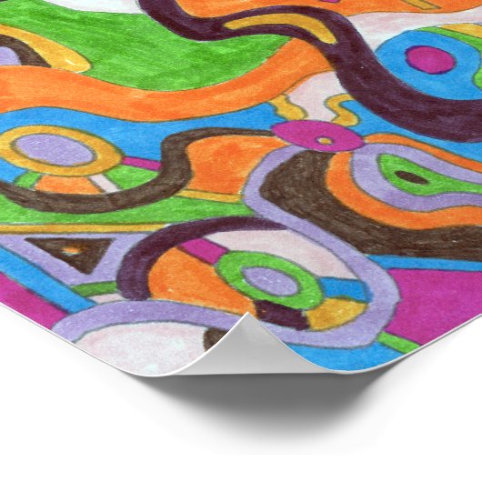 "Farbenlandschaft" 19x13 Poster (Ecke)