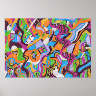 "Farbenlandschaft" 19x13 Poster