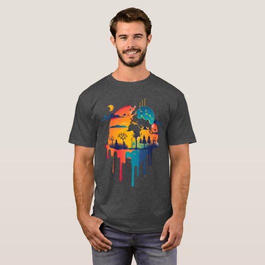 Farbenlandschaft T-Shirt (Vorne ganz)