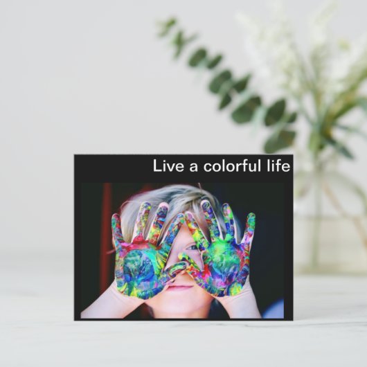 Farbenleben Postkarte (Stehend Vorderseite)