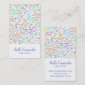 Farbenleder Feather farbenfroh Modernes Muster Visitenkarte (Vorne/Hinten)