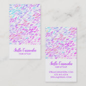 Farbenleder Feather farbenfroh Modernes Muster Visitenkarte (Vorne/Hinten)