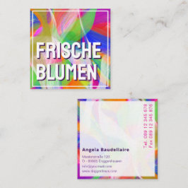 Farbenliebhaber-Abstraktion  Quadratische Visitenkarte