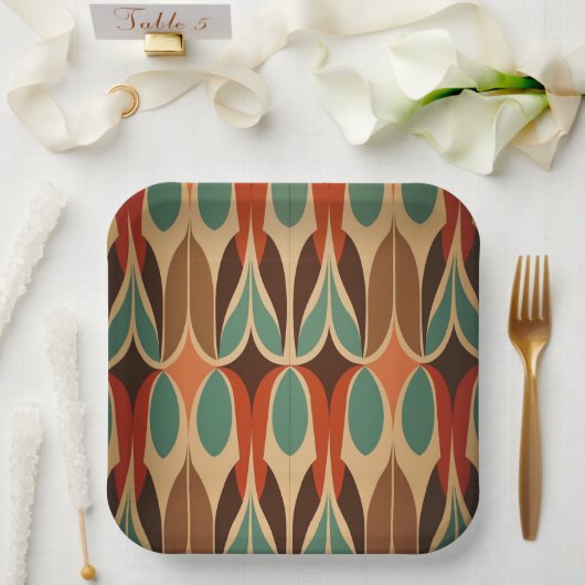 Farbenloses Design Pappteller (Hochzeit)