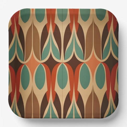 Farbenloses Design Pappteller (Vorderseite)