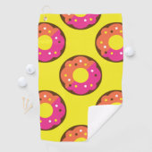 Farbenloses Donut-Muster, bunte Bonbons Golfhandtuch (Insitu)