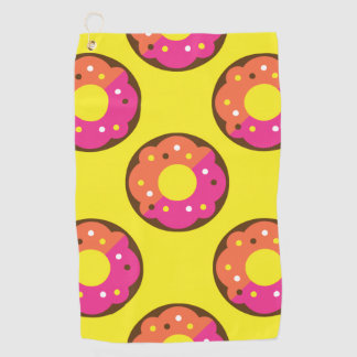 Farbenloses Donut-Muster, bunte Bonbons Golfhandtuch