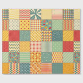 Farbenloses Patchwork mit abstraktem Muster Geschenkpapier (Flach)