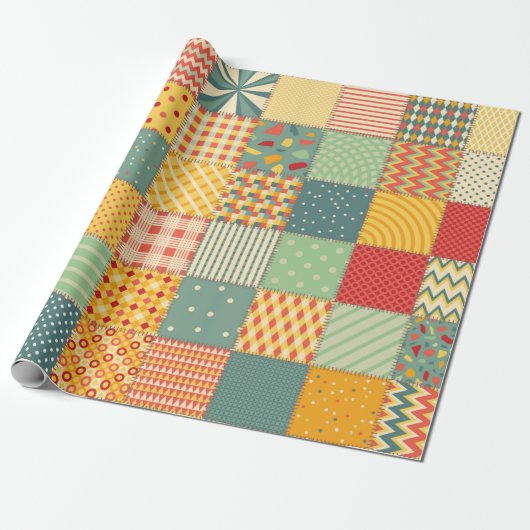 Farbenloses Patchwork mit abstraktem Muster Geschenkpapier (Ungerollt)