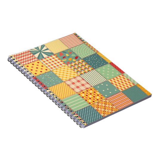 Farbenloses Patchwork mit abstraktem Muster Notizblock (Rechte Seite)