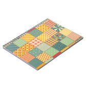 Farbenloses Patchwork mit abstraktem Muster Notizblock (Linke Seite)