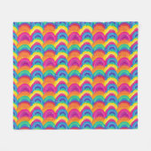Farbenloses Regenbogen- und Wellenmuster Fleecedecke (Vorderseite (Horizontal))